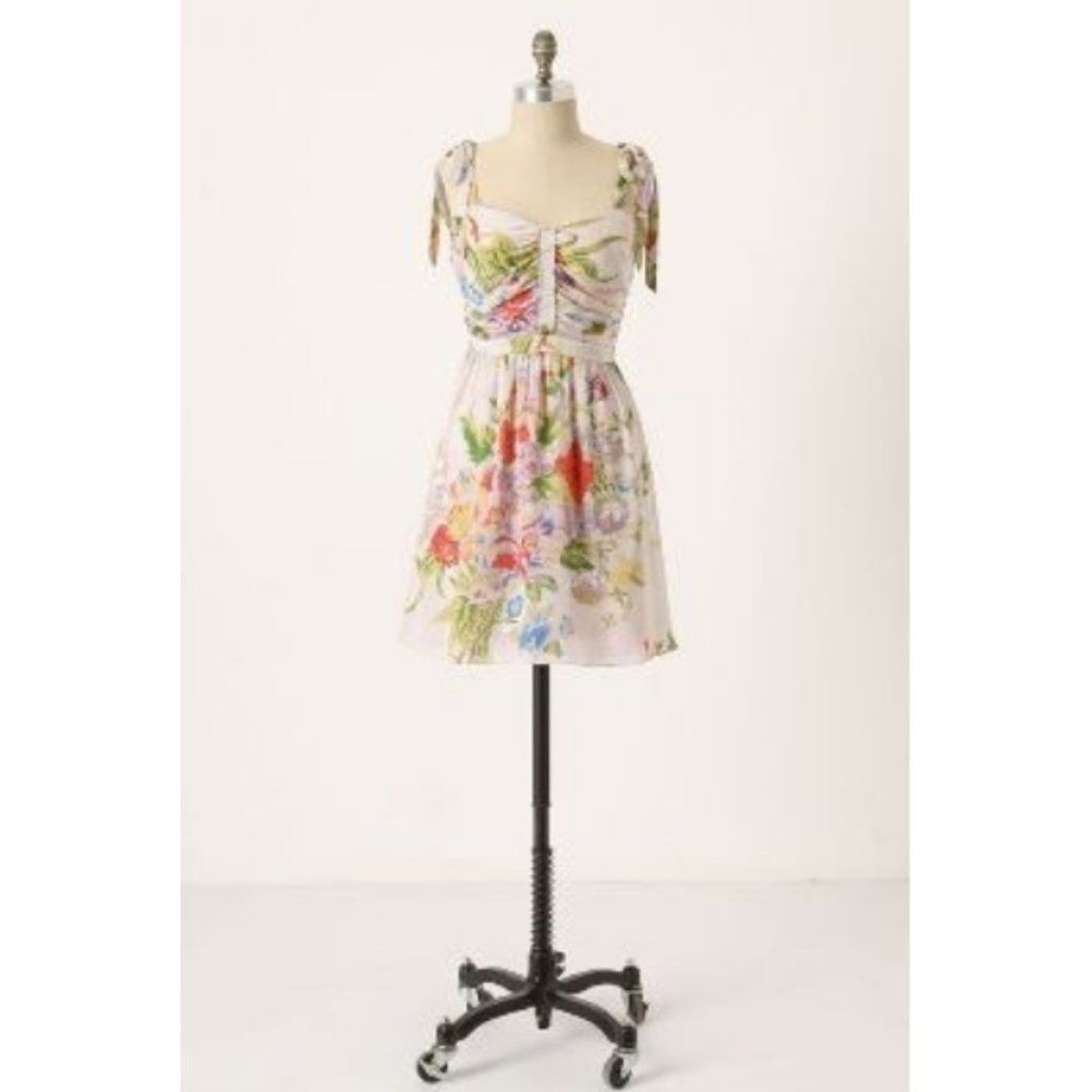 Anthropologie Floral Mini Dress - Multicolor